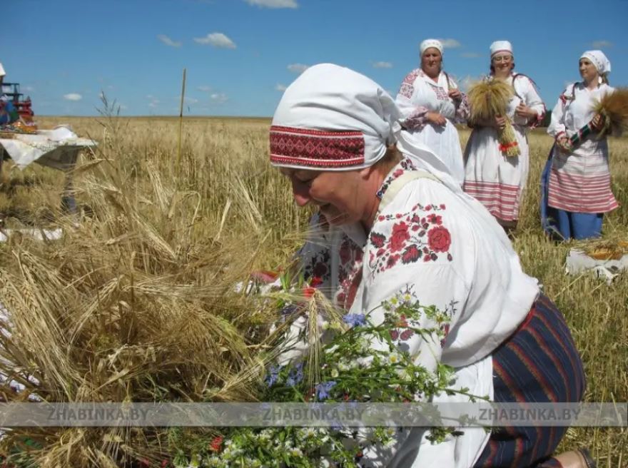Труженики ОАО «Хмелево» первыми в Жабинковском районе провели народный обряд «Зажинки»