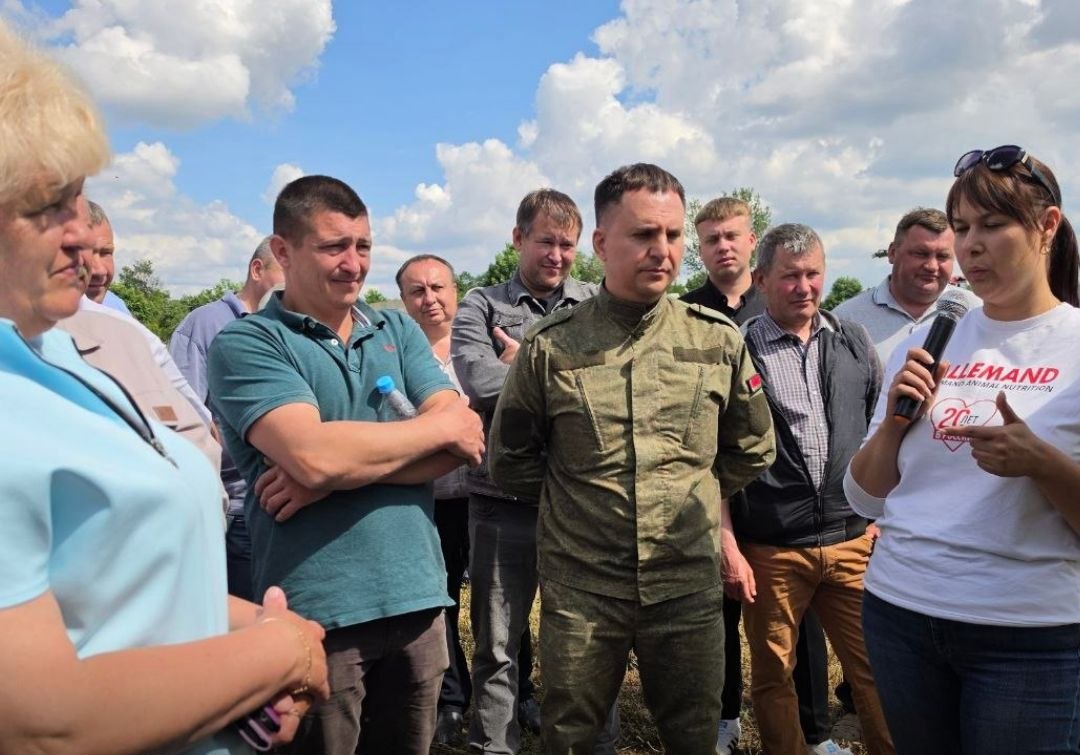 В Жабинковском районе перенимают опыт кормозаготовки: второй день на полях работают специалисты из Российской Федерации