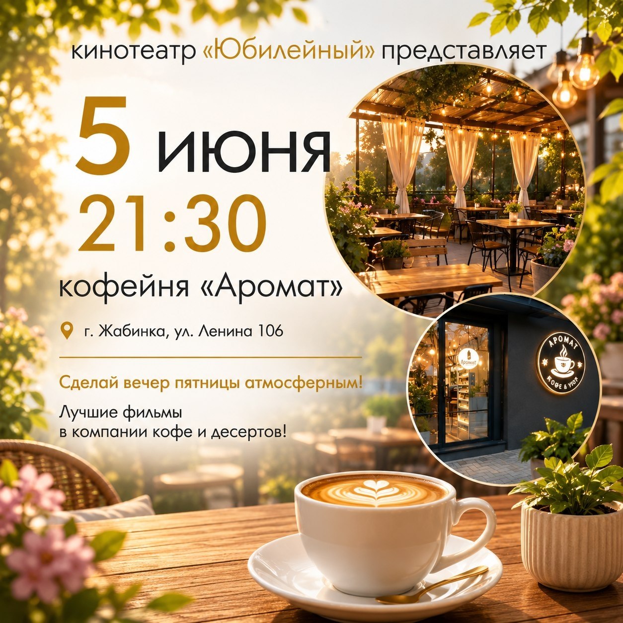 Кинотеатр «Юбилейный» приглашает приятно провести вечер
